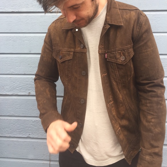 levis brown denim jacket